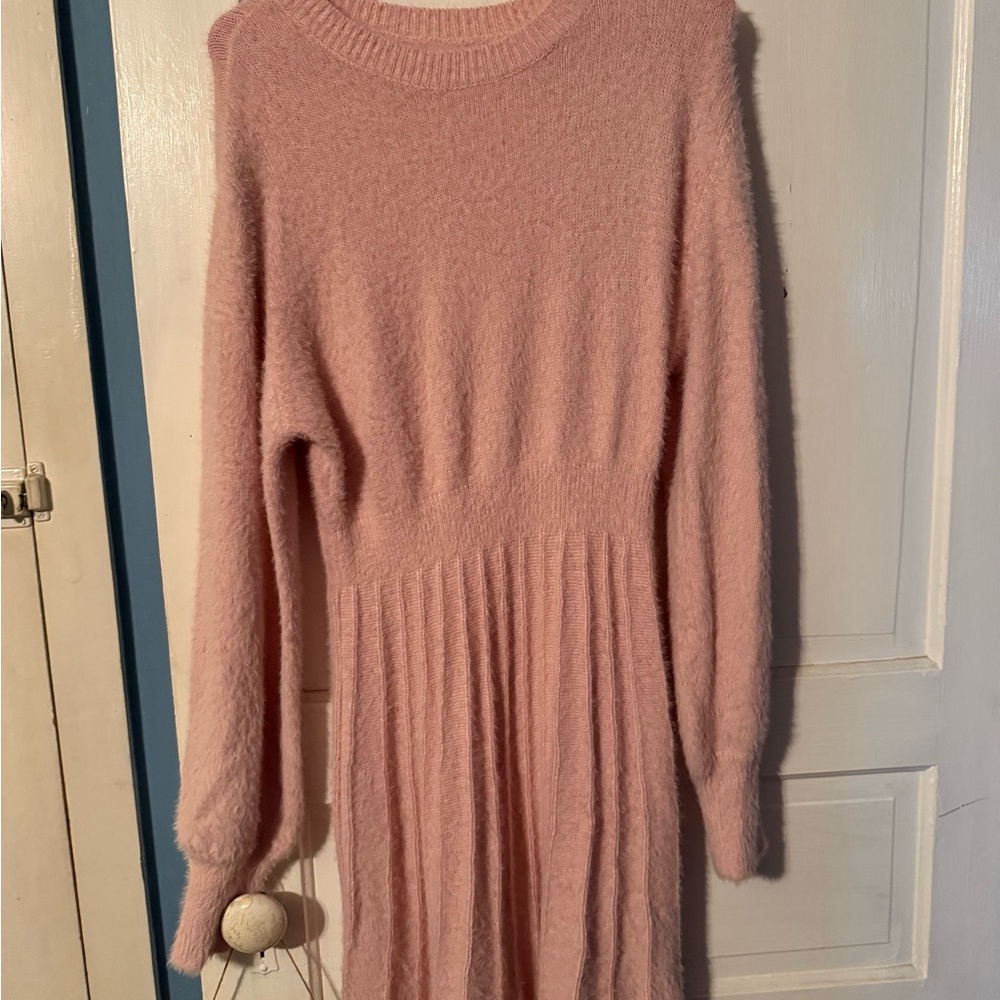 SHEIN Pink Midi Dress